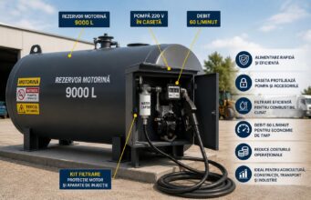 Rezervor motorină 9000 l cu pompă și kit filtrare stații GPL